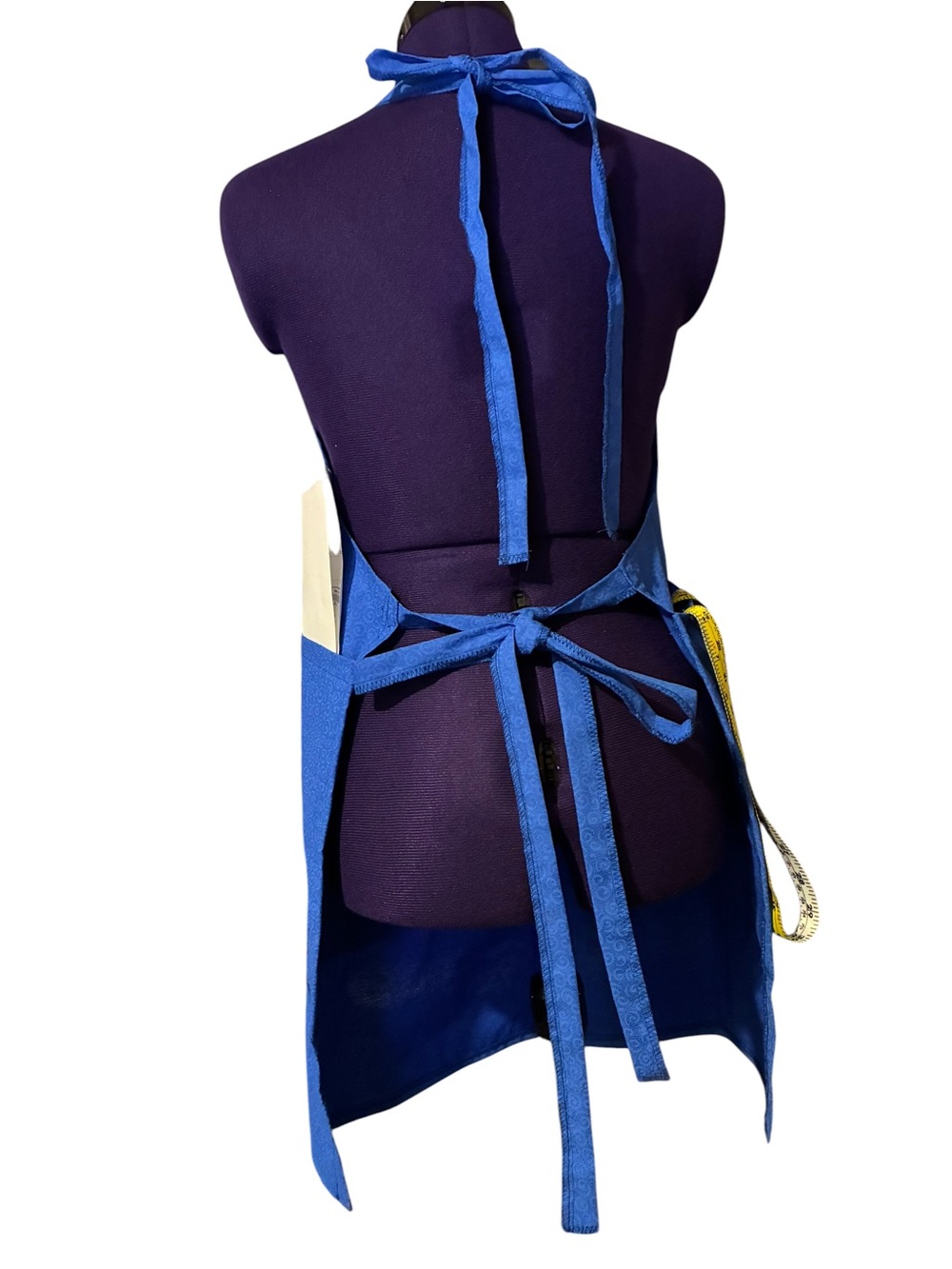 Blue Utility Apron with 4 Large Front Tool Pockets Hand-Made New Without Tags - Picture 2 of 6